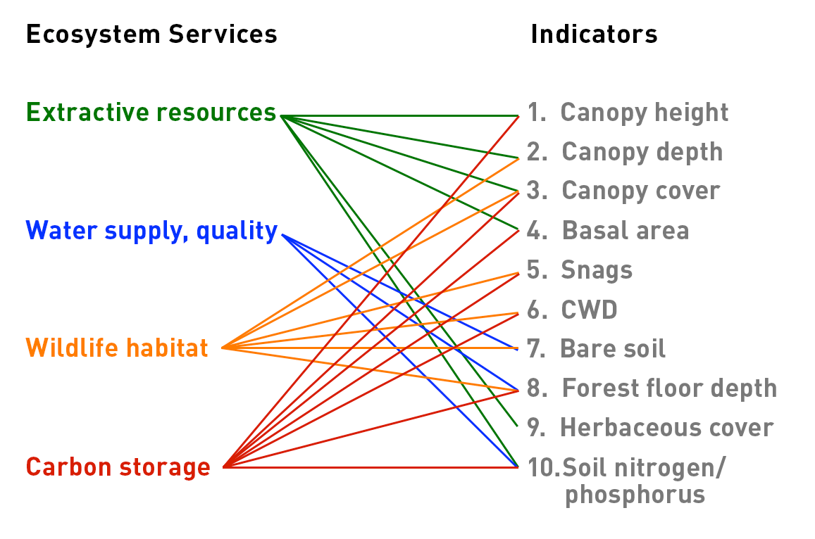 Indicators of Forest Ecosystem Functions for Valuing Land Based Mitigation of Agriculture's Environmental Impacts